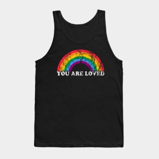 Colorful Rainbow Pride Flag Design Retro Apparel Tank Top